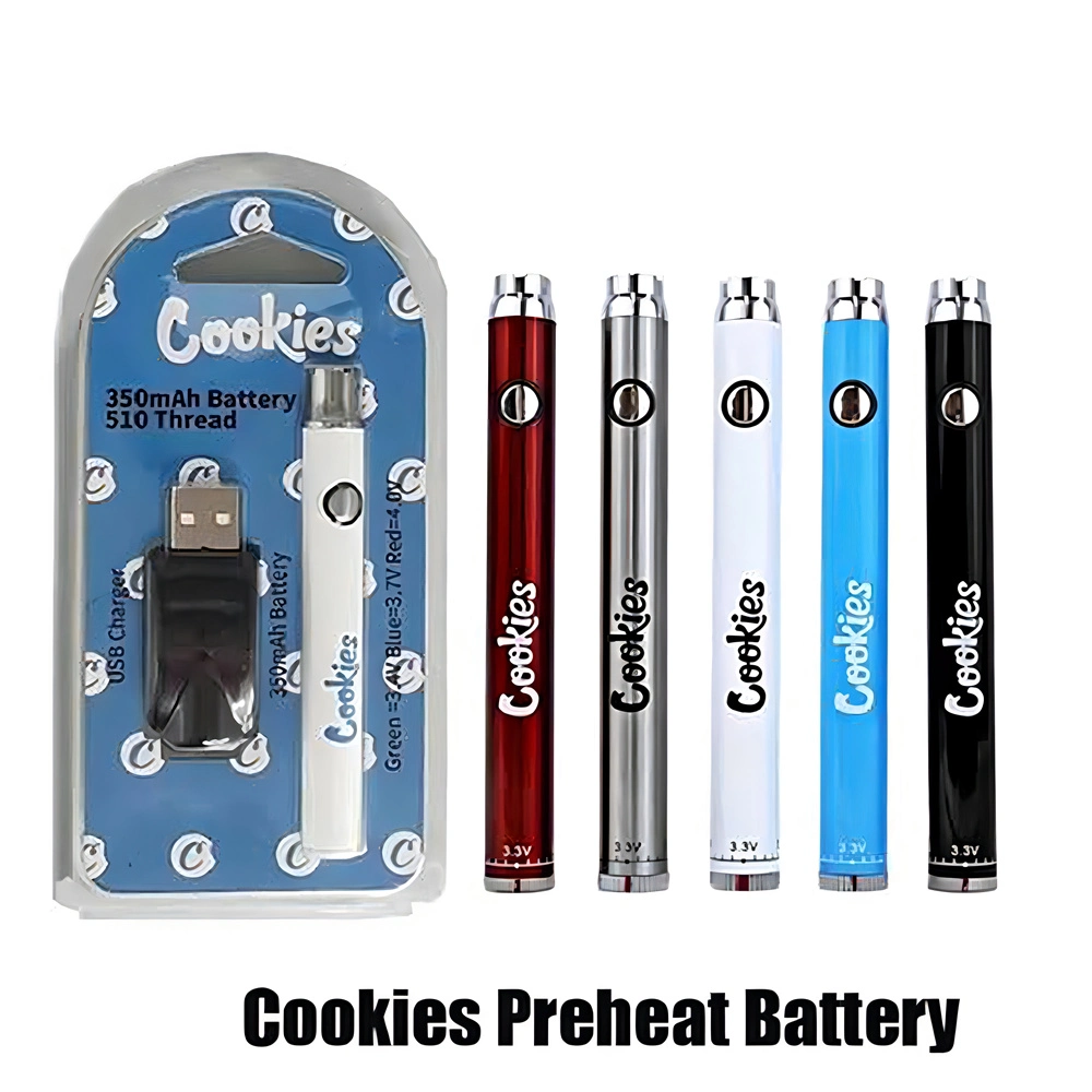 Us Cookies Cookie Twist 350/650/900mAh 510 Threaded Slim Wax DAB Pen Cart Cartridge Adjusted Voltage Ecigs Starter Kit with Blister