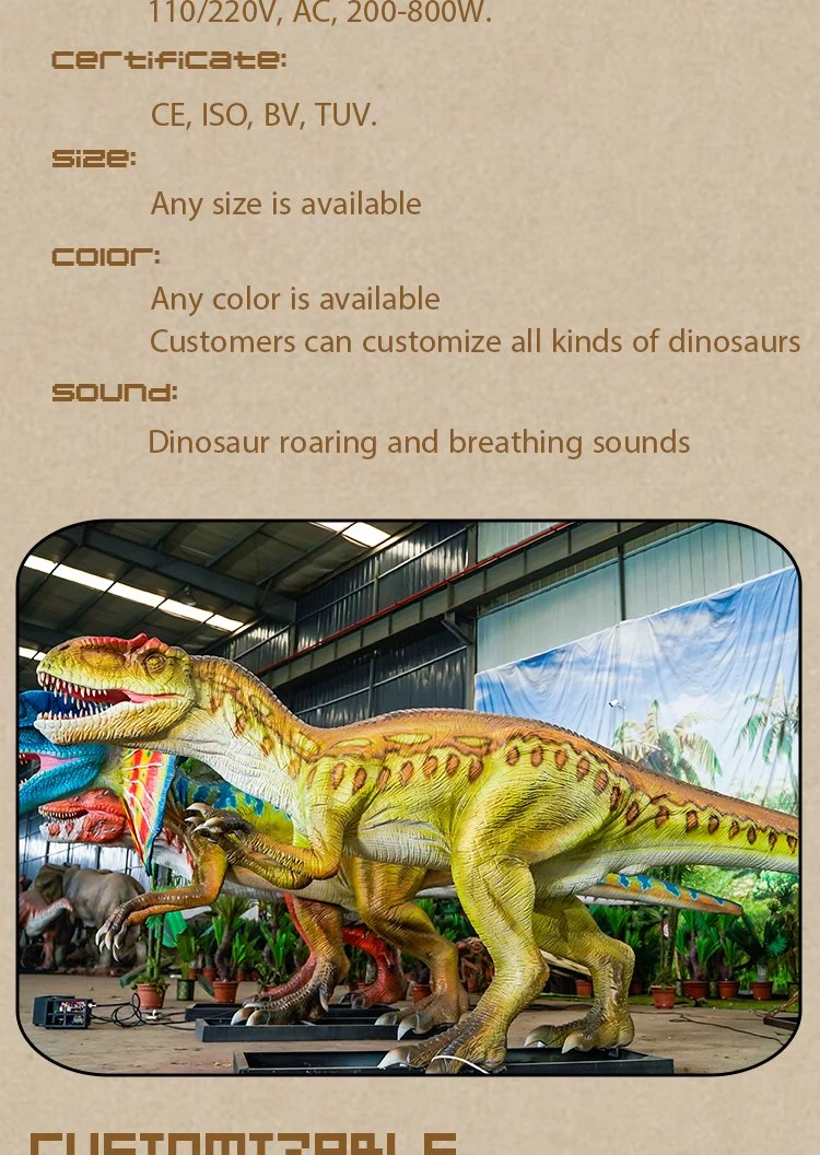 Allatosaurus High Quality Exclusive Customization Jurassic Period Simulation Electric Dinosaur Outdoor Playground