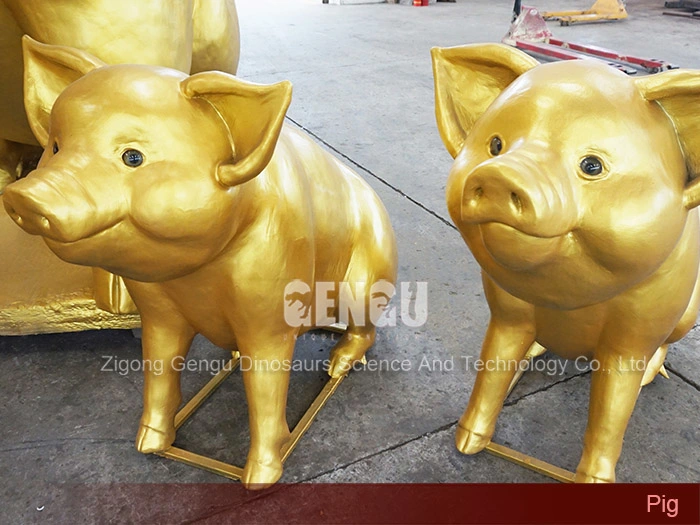 Customized Mascot Zigong Gold Pig Gengu Animatronic Gold Pig