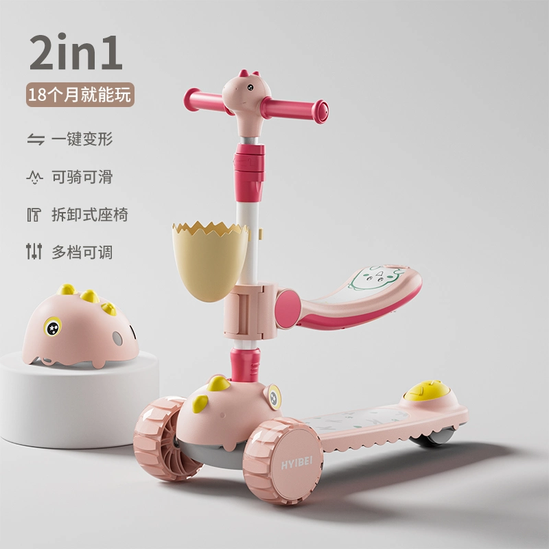 Bestselling New Design Dinosaur Shaped Scooter/Can Sit and Slide/Children&prime;s Outdoor Sports Scooter