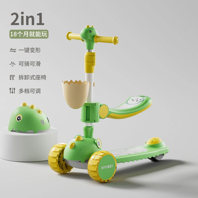 Bestselling New Design Dinosaur Shaped Scooter/Can Sit and Slide/Children&prime;s Outdoor Sports Scooter