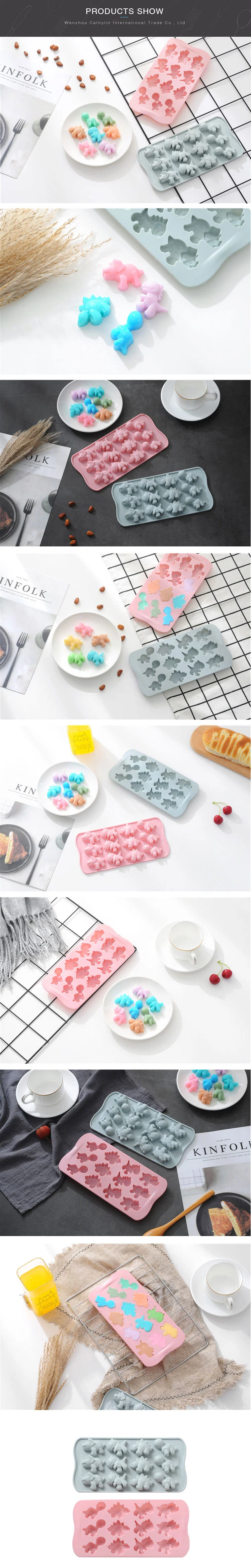 Cartoon Funny DIY Mould Animal Dinosaur Shaped Silicone Chocolate Mold