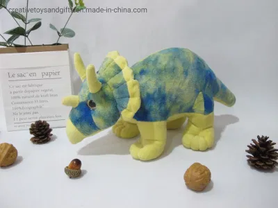 Vendita all&prime;ingrosso di fabbrica personalizzata di colore verde farcito animali Giocattoli Plush Dinosaur