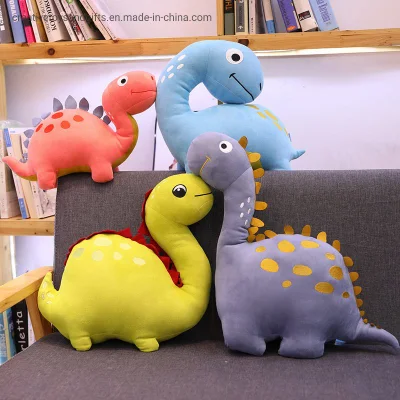 Vendita all&prime;ingrosso di fabbrica personalizzata di colore verde farcito animali Giocattoli Plush Dinosaur