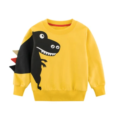 Felpa con cappuccio - Bambini Bambina/ragazza Bambina/ragazza Coccodrillo in cotone con dinosauro Cartoon Baby Tops Felpe vestiti invernali completo