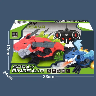 Nuovo elemento telecomando per autoradio Cool RC Dinosauro con fascia sonora per lampada a cintura spray per bambini