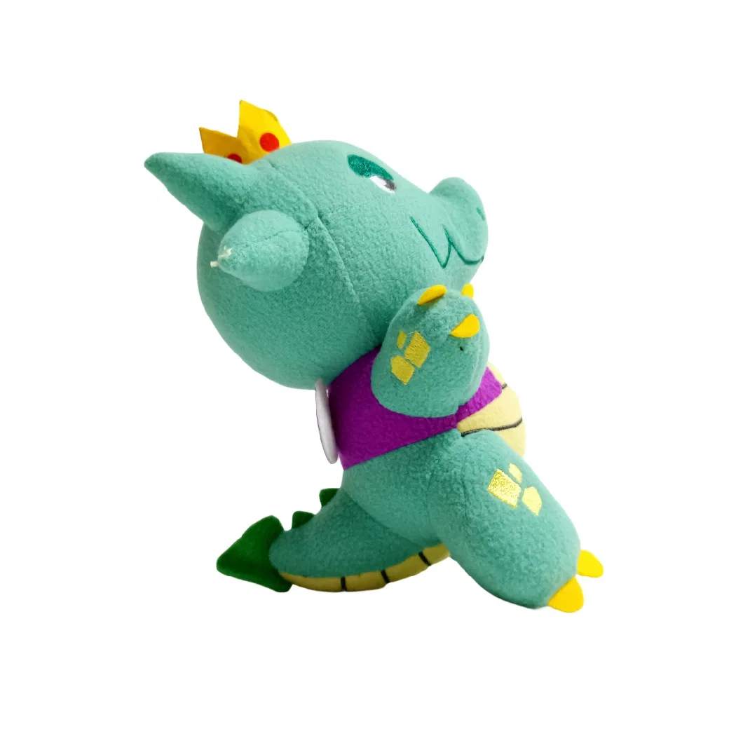 Fleece Soft Dragon Stuffed Plush Custom Made Crown Animal Toys