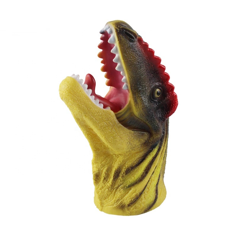 Small DIY Animal Head Model Toys Realistic Dinosaur Hand Puppet for Kids Pretend Play