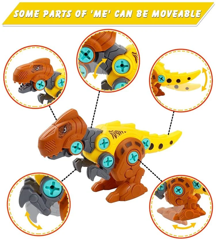 Take Apart Dinosaur Puzzle Eggs and Screwdrivers Building Block Toys Hot Sale Educational Toy Dinosaurs for Kids