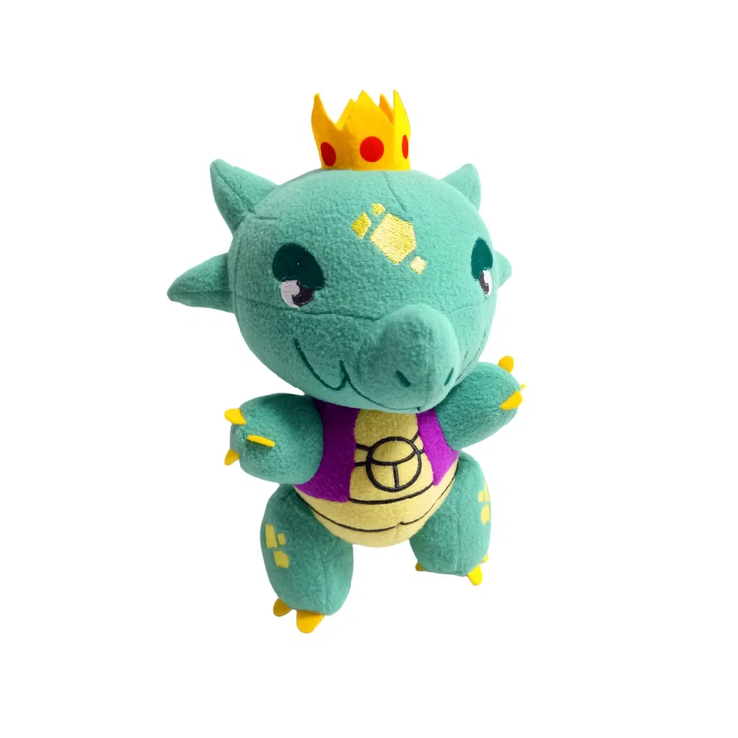 Fleece Soft Dragon Stuffed Plush Custom Made Crown Animal Toys