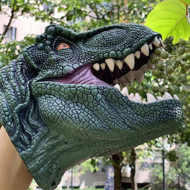 Tyrannosaurus Toys Hand Puppet Rubber Animal Head Puppets Role Play Toys Interesting Dinosaur Toy