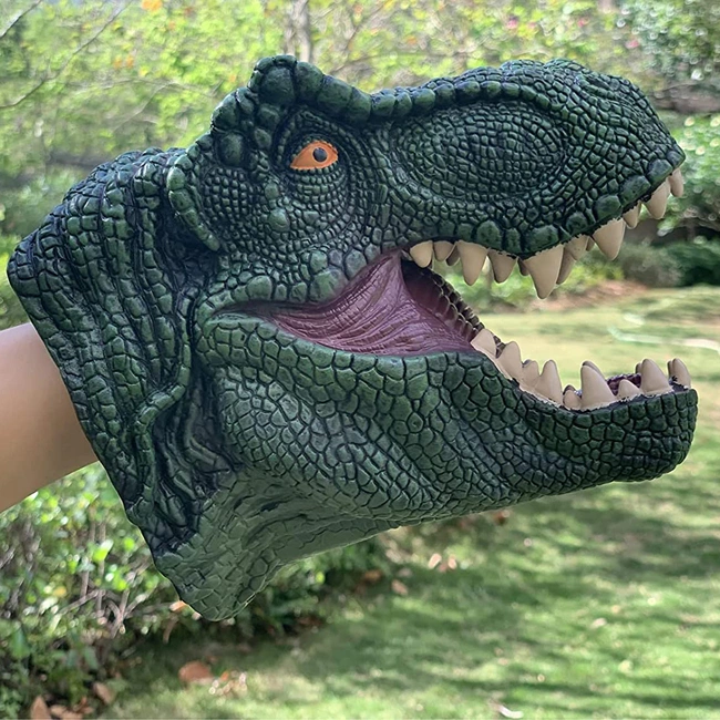 Tyrannosaurus Toys Hand Puppet Rubber Animal Head Puppets Role Play Toys Interesting Dinosaur Toy