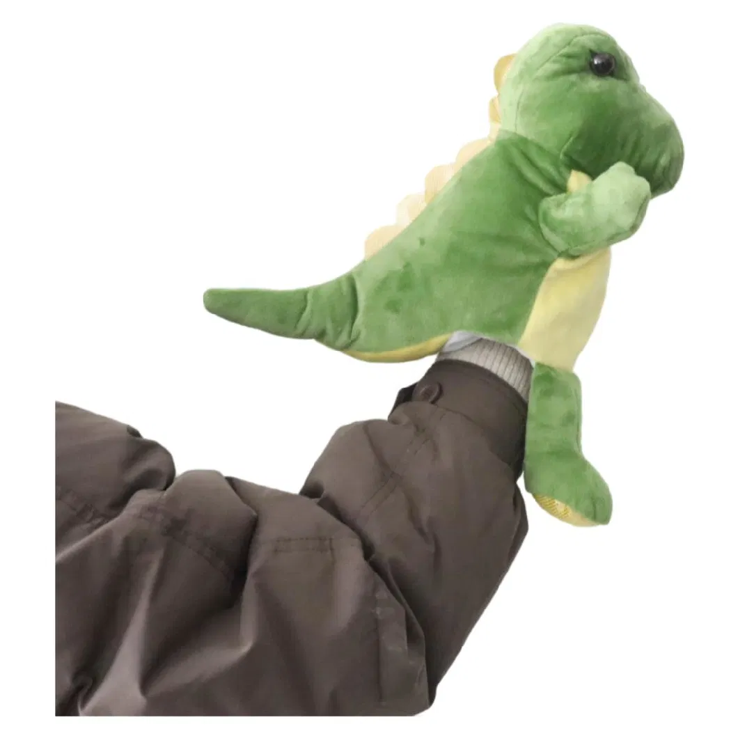 Wholesale Green Plush Dino Toy Tyrannosaurus Rex Puppet 32cm (H) Dragon Toys Kids Soft Stuffed Animal Plush Dinosaur T-Rex Hand Puppet