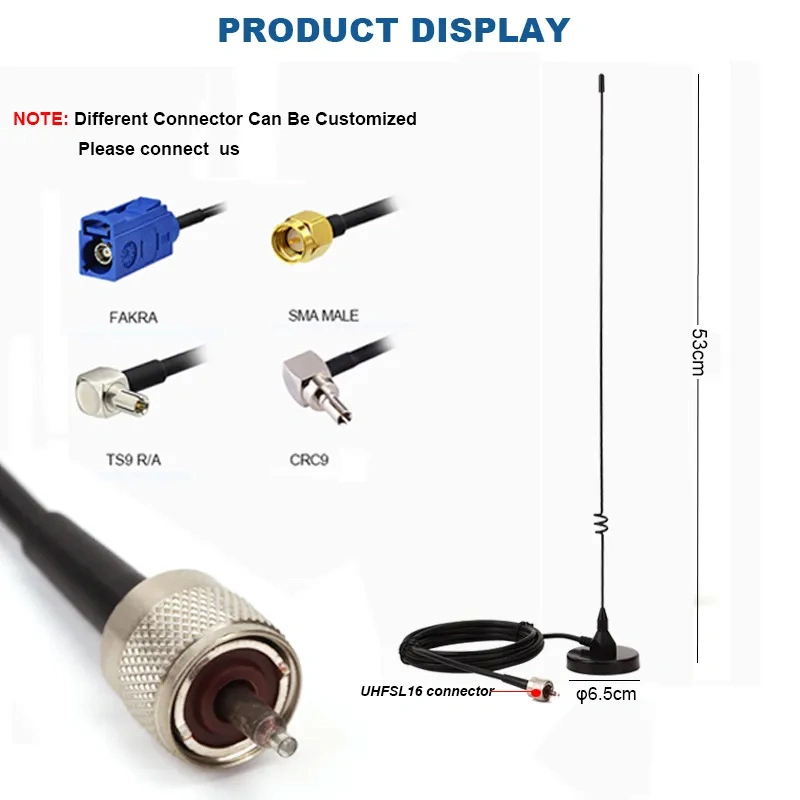 External Sucker Magnetic Base GSM Helical Outdoor 433MHz Magnetic Antenna
