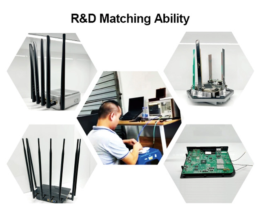 White Color Omnidirectional 433MHz 4G LTE Antenna with External SMA Male Connector