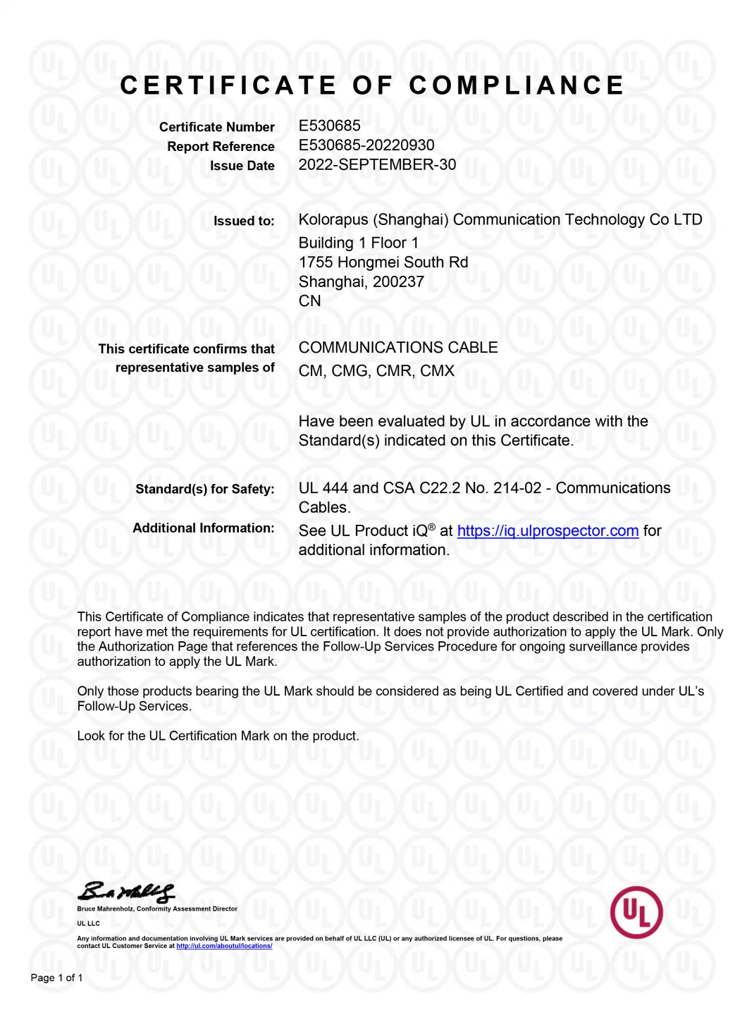 Kolorapus 8m High Definition Multimedia Interface 2.0 Certificated 3D 4K Cable