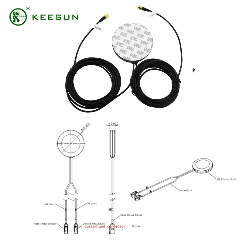 IP67 4G GPS Glonass Combo Antennas Active External Combined Antennas with SMA Male