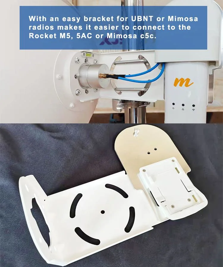 Outdoor Base Station 4.8 - 6.5 GHz Ptp MIMO Dish Parabolic Antenna