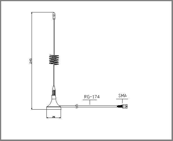 High Gain External 3G Rubber Antenna