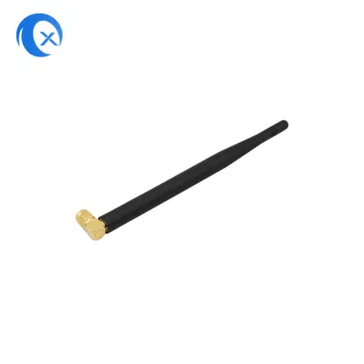 2,4G antena de pato de goma SMA WiFi de ángulo recto fija para Router