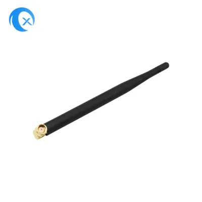 2,4G antena de pato de goma SMA WiFi de ángulo recto fija para Router