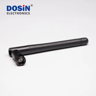 RP-SMA conector macho antena de codo externa interior 2,4GHz 5,8GHz WiFi Antena direccional de caucho 3dBi antena de caucho