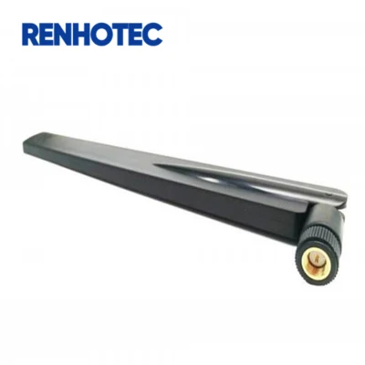 RP-SMA conector macho antena de codo externa interior 2,4GHz 5,8GHz WiFi Antena direccional de caucho 3dBi antena de caucho