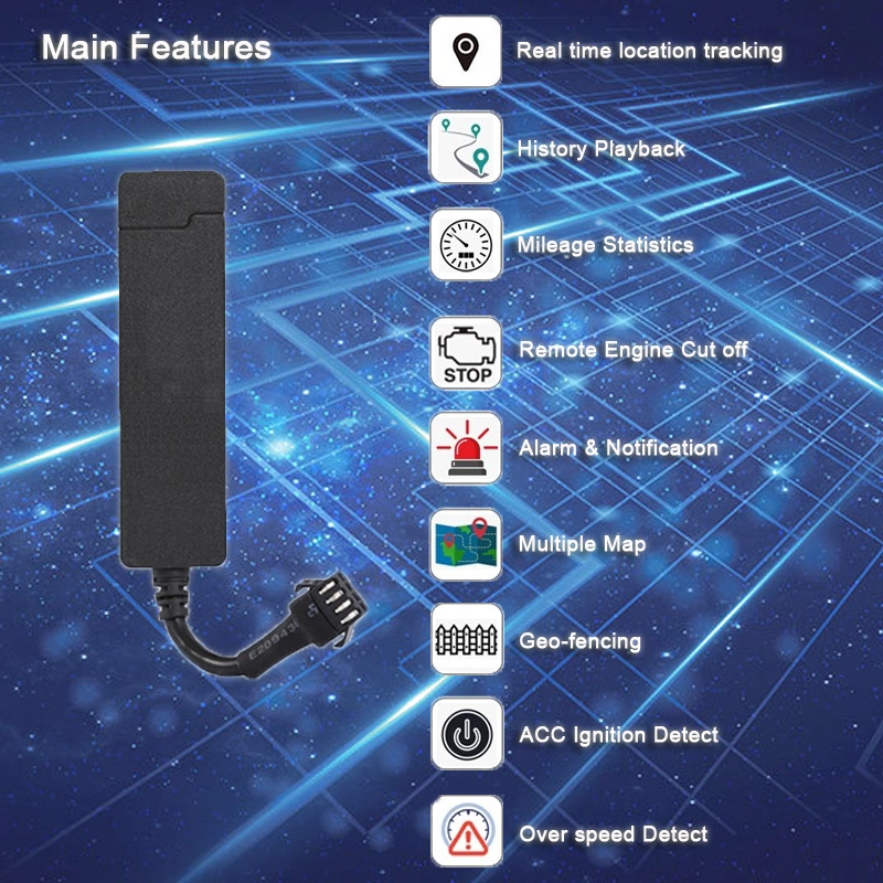 Mini GPS Car Tracking Device with Free Tracking Platform