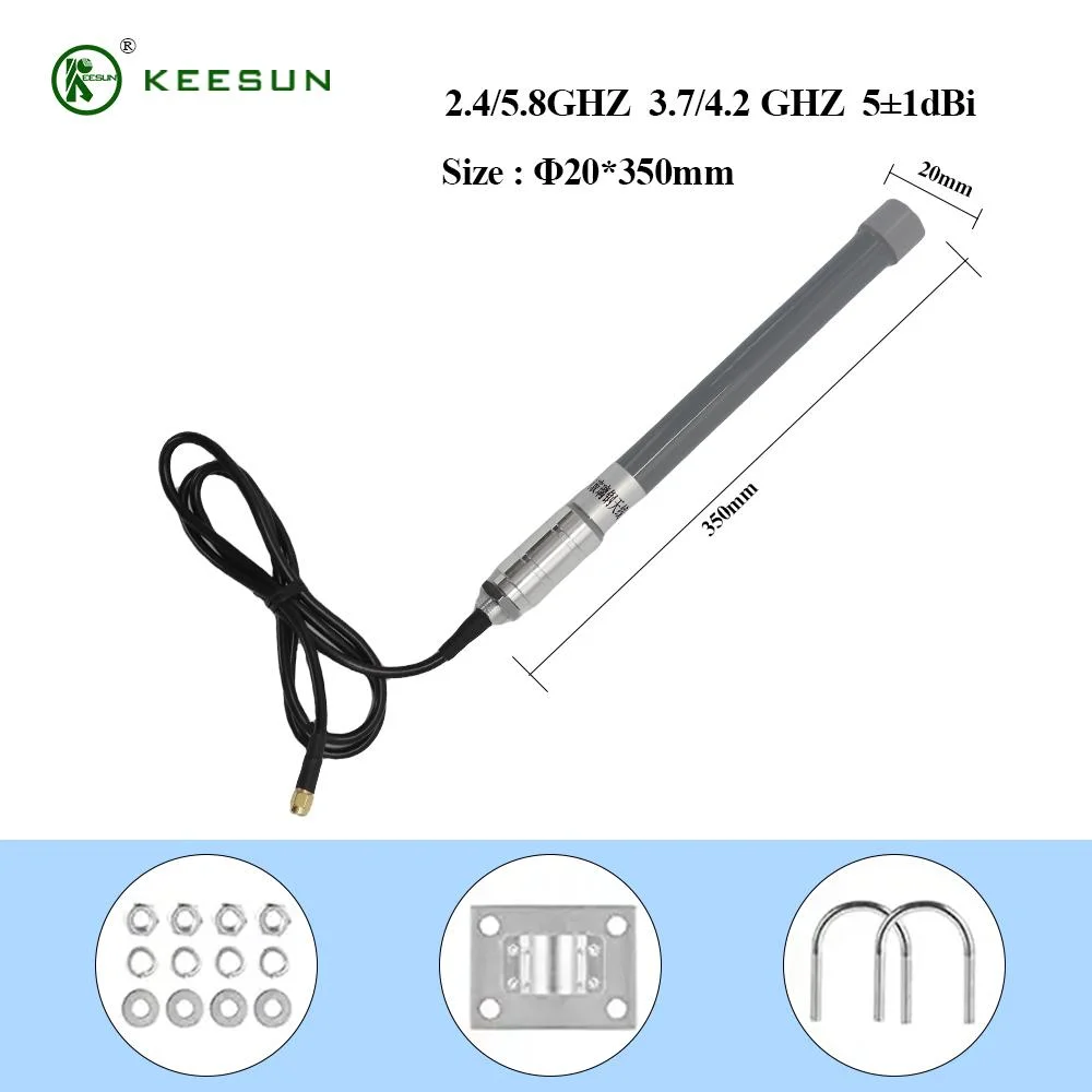 5g Omni Fiberglass Antenna 698-3800MHz N Female Connector 8dBi Gain Outdoor Antenna