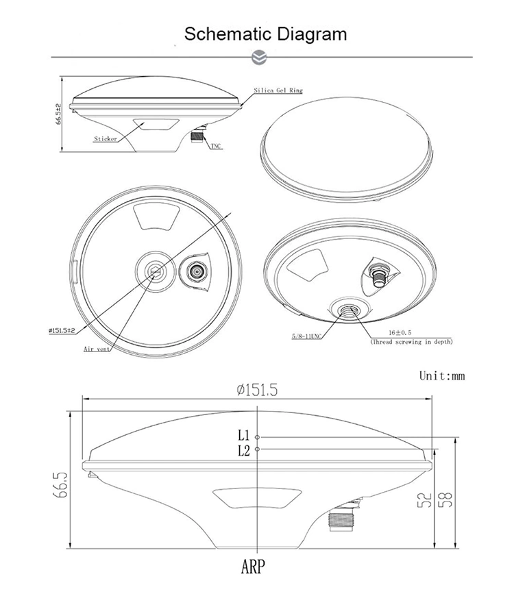 Whole Band High Quality GPS High Precision Surveying Patch Rtk Gnss Antenna