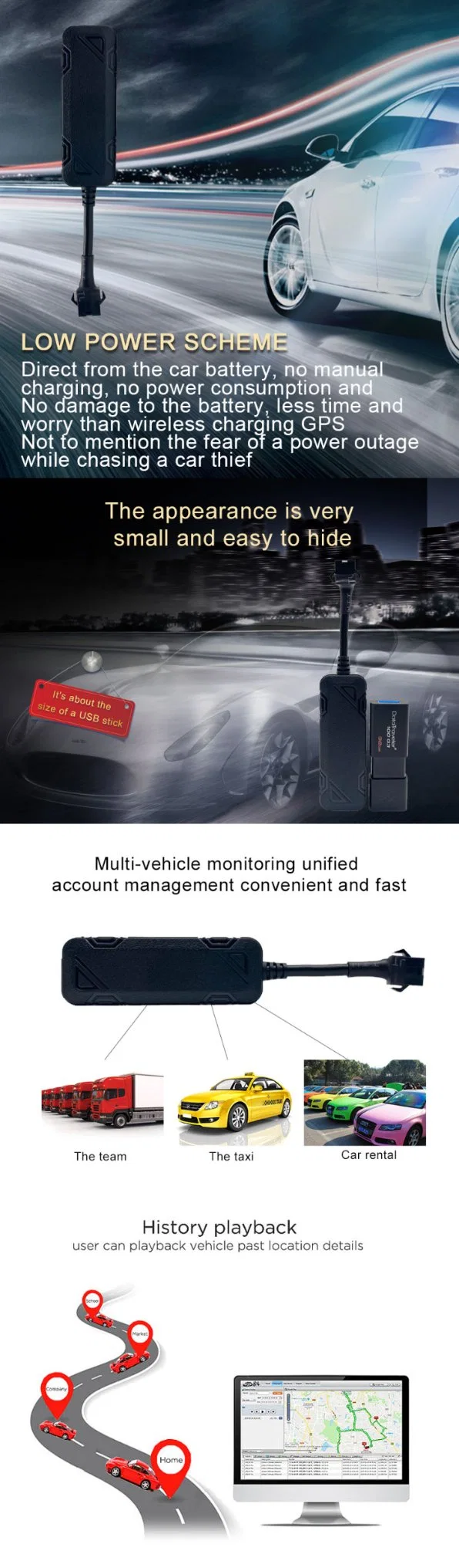 Long Standby Battery Mini 2g Car GPS Tracker Loan Logistics Vehicle GPS Tracking Device