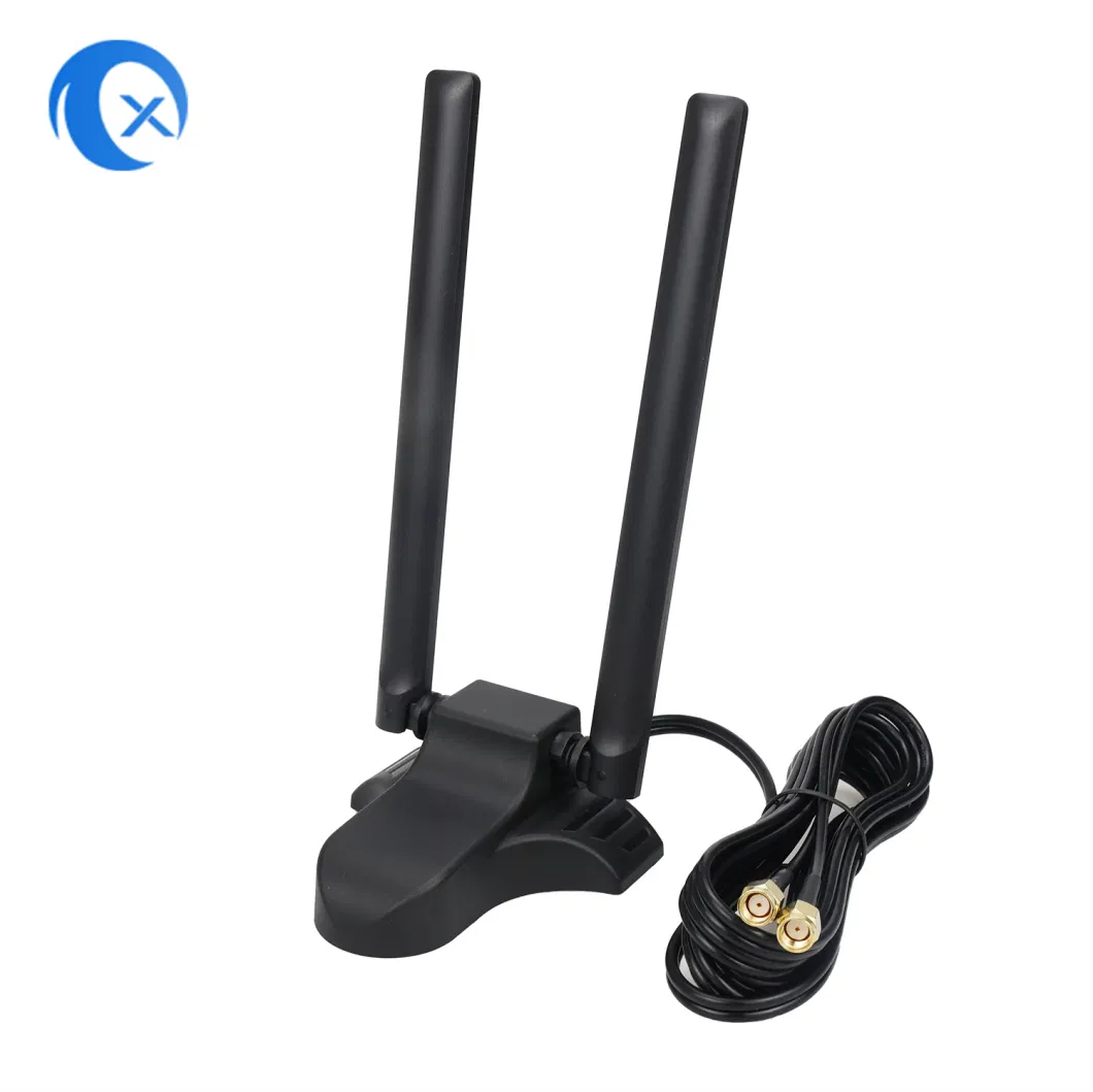 ODM/OEM 2.4/5.8GHz 5dBi Dual-Band WiFi WLAN Antenna Magnetic Mount Wireless Extender RP-SMA Male with Rg174 Cable