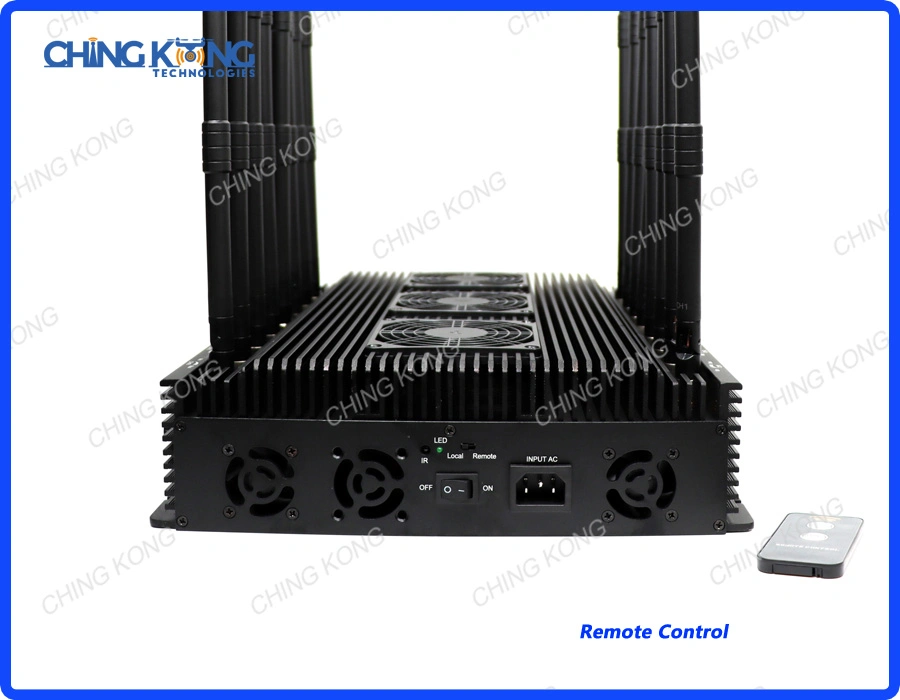 110W Powerful Desktop 16 Antenna GPS WiFi GSM 3G 4G 5g Mobile Phone Signal Jammer Device