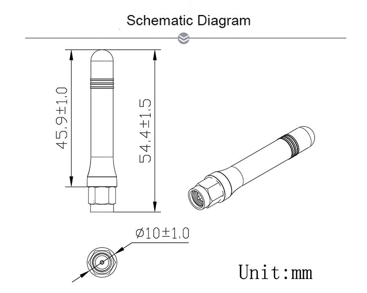 Jcg411 824-960/1710-2170MHz 3G External Rubber GSM Antenna