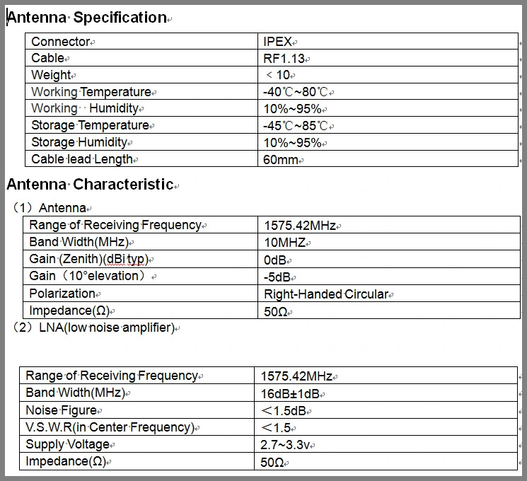 High Performance Antenna GPS Patch Antenna Dielectric Antenna