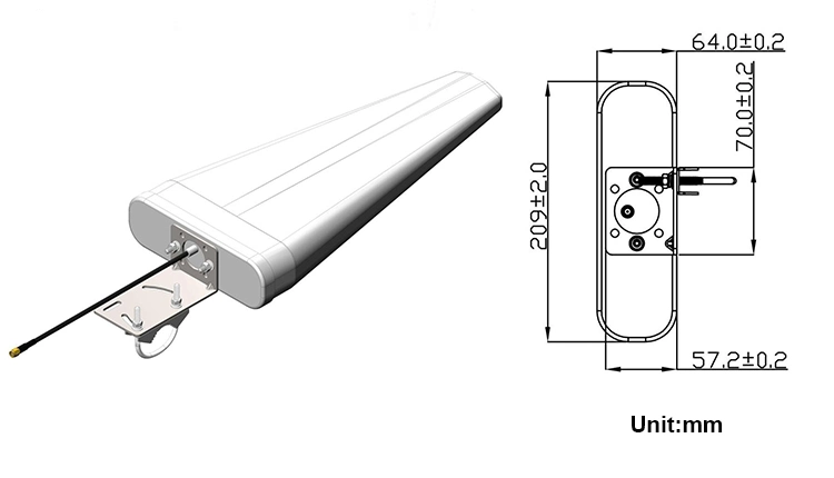 12dBi 4G LTE Log Periodic Broadband Lpda Antenna, 1710-2700MHz Outdoor External Directional Antenna for 4G Signal Booster