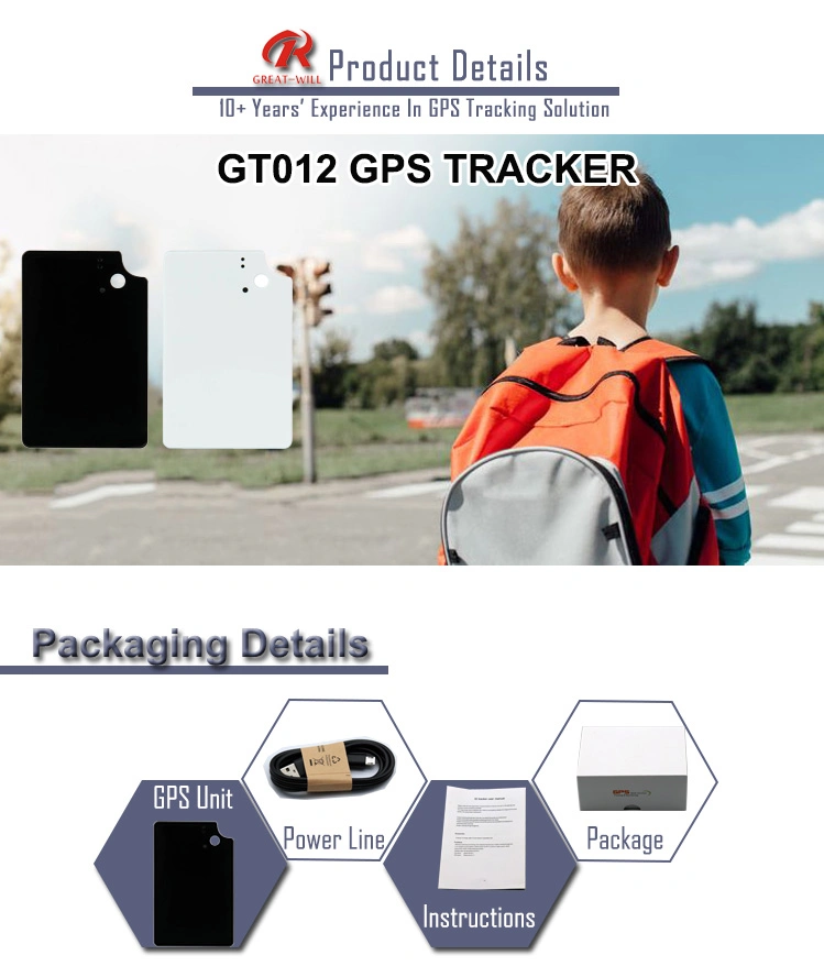 2g Student ID Card GPS Tracker for Kids Elderly Personal GPS Tracking Device