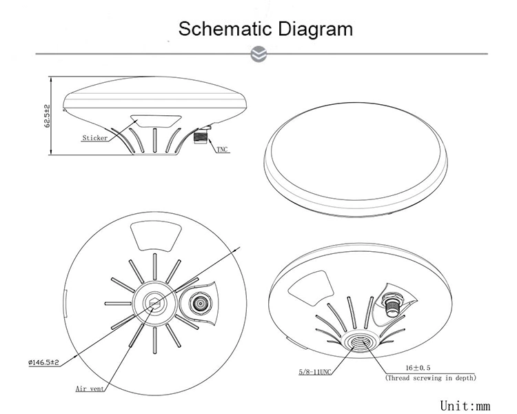 High Precision Surveying Rtk Gnss Antenna