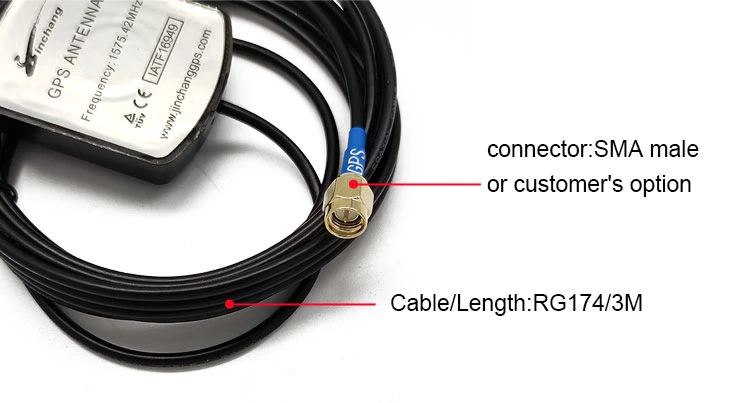 High Gain 1575.42MHz External Car Antenna, Active/Passive GPS/Glonass/Beidou Antenna