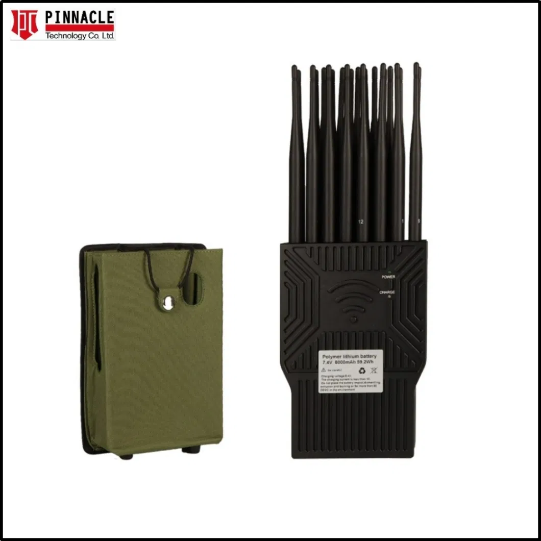 21-Antennas Handheld All-in-on Full Band UHF/VHF/GPS/WiFi-2.4G-5.8g Cellphone Signal Jammer