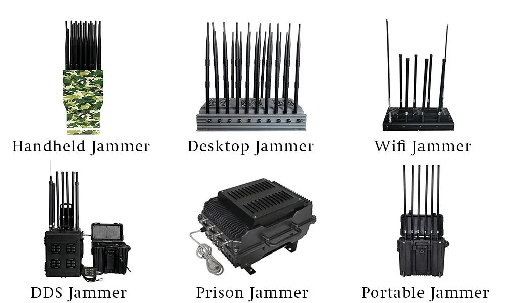 Handheld 16 Bands Portable RF Signal 315 433MHz 2g 3G 4G 5g GPS 10-30m Mobile Phone Signal Jammer