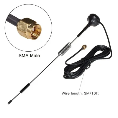 Antenna radio a ventosa con base magnetica professionale da 1,5 m RG174