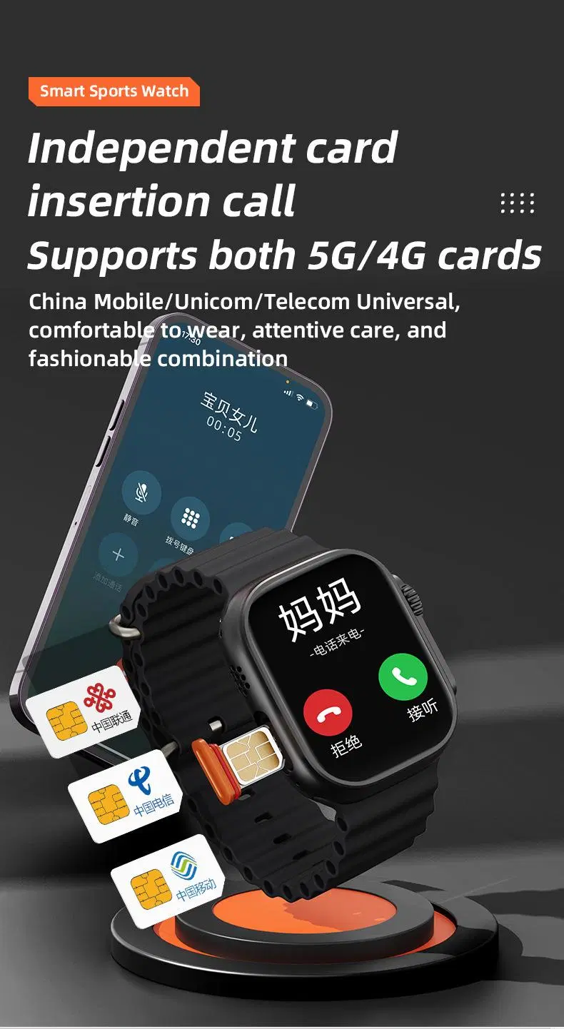 Cross-Border New S9ultra Card Version 4G Full Netcom Video Phone Watch Android Smart Watch 4G+64G Memory Smart Watch