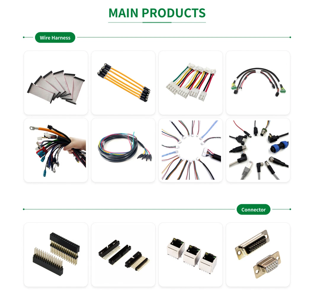 Customized Various Jst Molex Sh Zh pH Xh Vh Pin 1.0 1.5 2.0 1.25 2.54mm Pitch Connector Electronic Harness Cable Assembly for Electrical