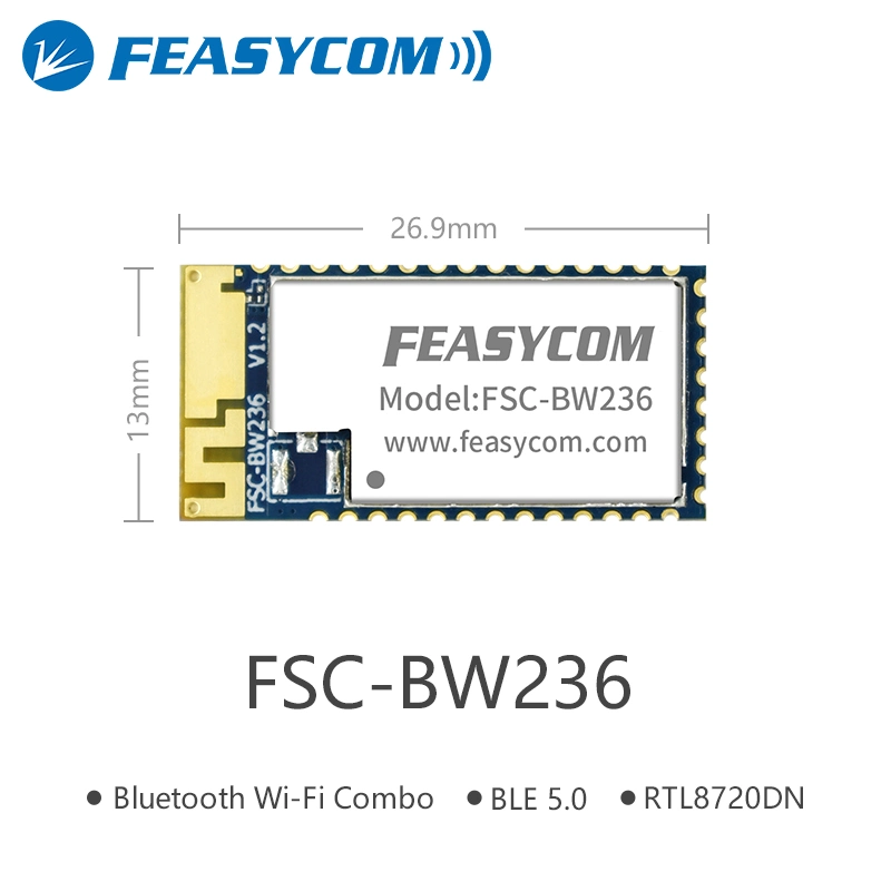 Rtl8720DN Chip Bluetooth Wi-Fi Soc Module 2.4G+5g Iot Bluetooth Module