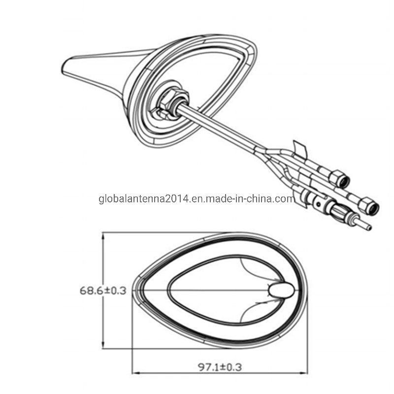 High Performance Combo Antenna with 2dBi Gain