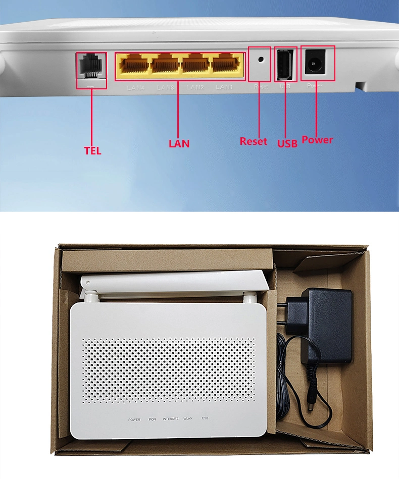 Cheaper Hot Sale Eg8145V5 4ge 2USB 1pots 2.4G/5.8g AC Wif Gpon Epon Xpon ONU with Super Fast Internet