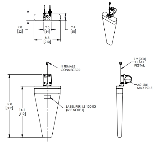 10 dBi Wideband Directional Antenna High Gain Log Periodic Antennas 3G/4G/LTE/Wi-Fi Universal Fixed Mount Yagi Antenna