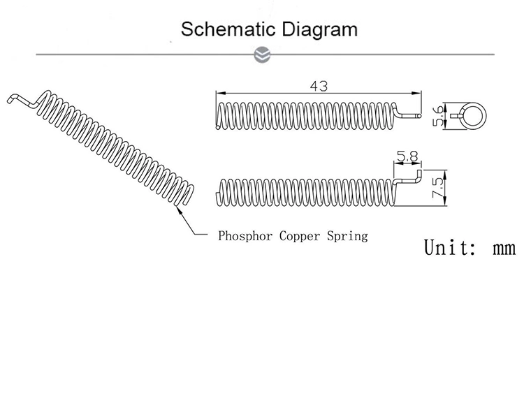 Free Sample High Quality Spring 433 MHz Antenna