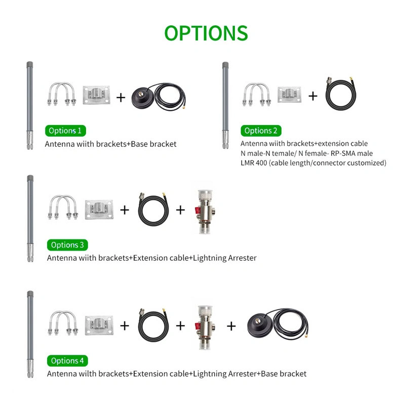 WiFi Outdoor Signal Amplification Long Range Communication Helium Fiberglass Lora 10dBi Antenna